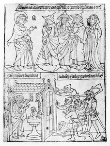 St. John the Evangelist Baptising Drusiana by English School